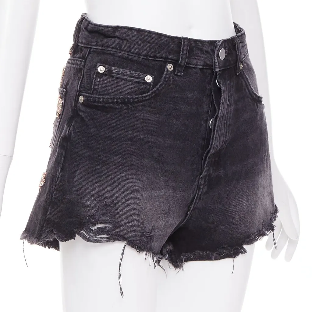 LOULOU STUDIO Grey Cotton Shorts Grey Cotton Very good - Inside View