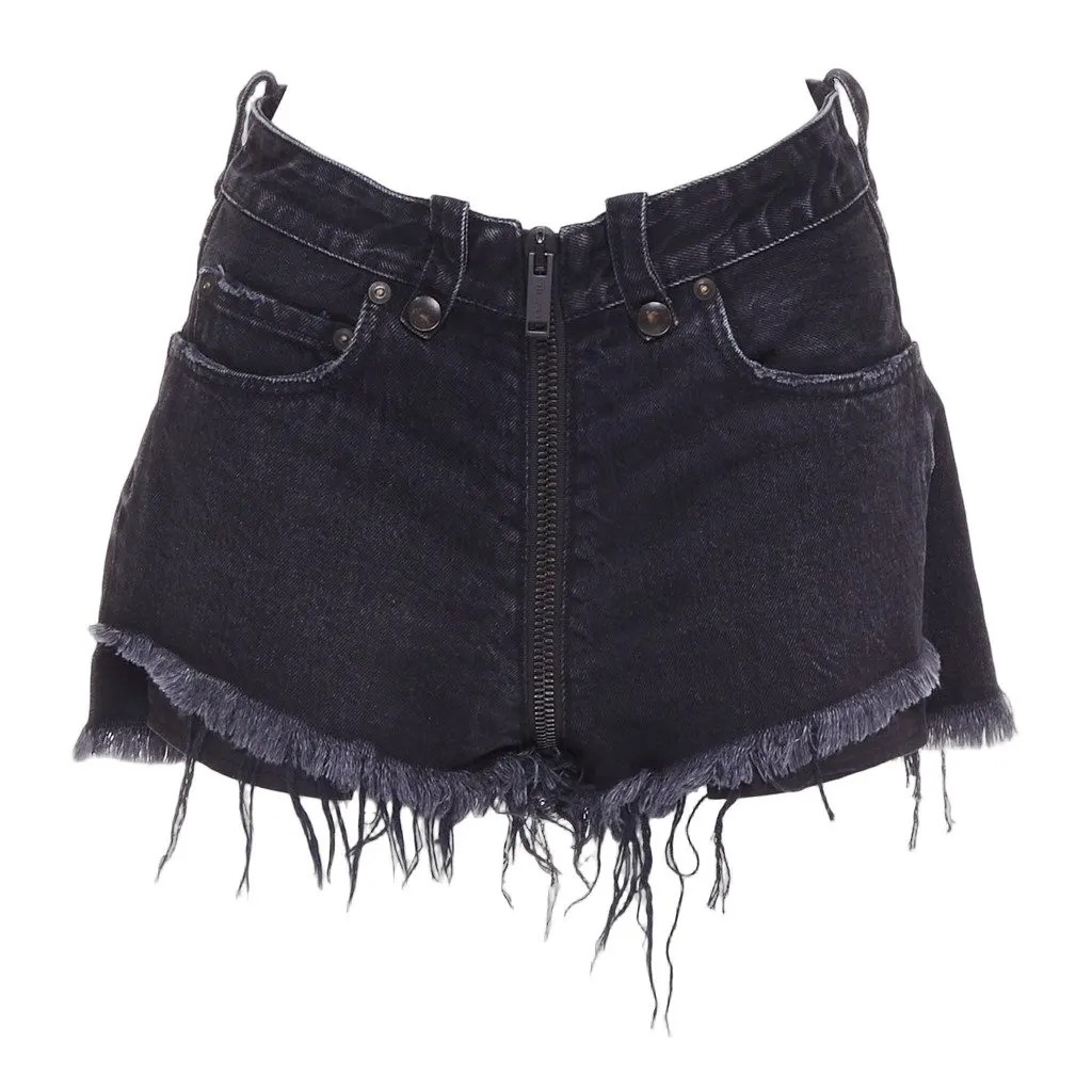 Unravel Project Blue Cotton Shorts Blue Cotton Very good - Front View