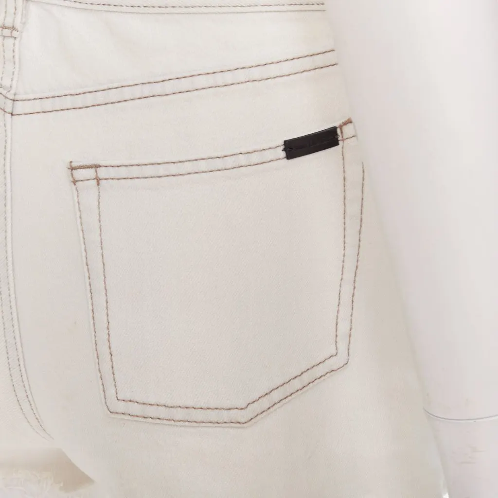 Saint Laurent Grey Cotton Shorts Grey Cotton Very good - Back View