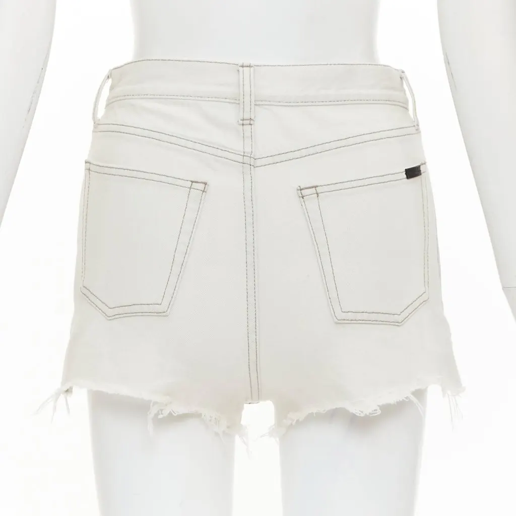 Saint Laurent Grey Cotton Shorts Grey Cotton Very good - Box View