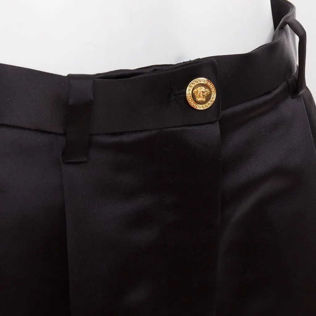 Versace Black Polyester Shorts Black Polyester Very good - Back View