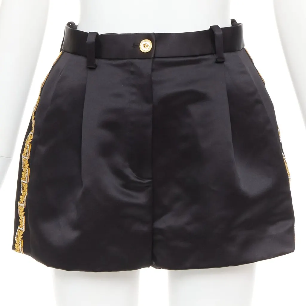Versace Black Polyester Shorts Black Polyester Very good - Inside View