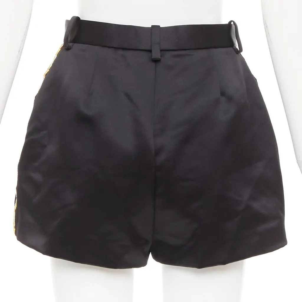 Versace Black Polyester Shorts Black Polyester Very good - Box View