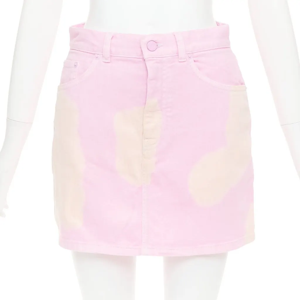 Givenchy Pink Cotton Skirt Pink Cotton Very good - Front View