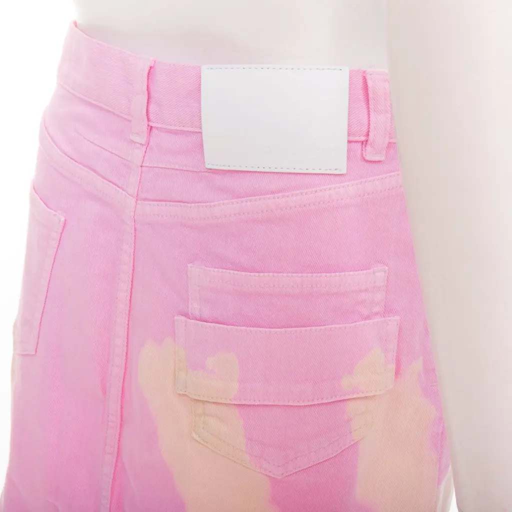 Givenchy Pink Cotton Skirt Pink Cotton Very good - Back View