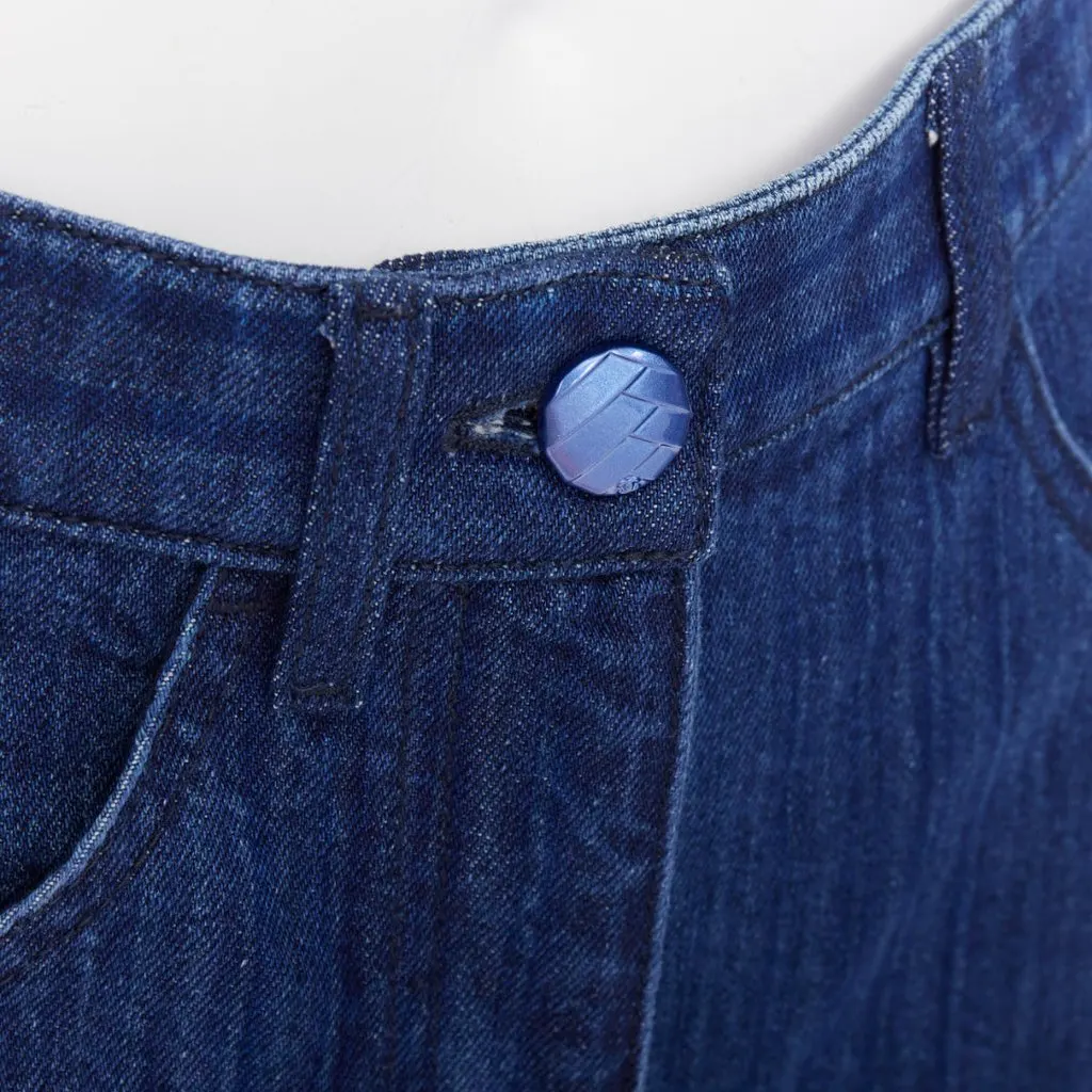 Chanel Blue Cotton Shorts Blue Cotton Very good - Back View