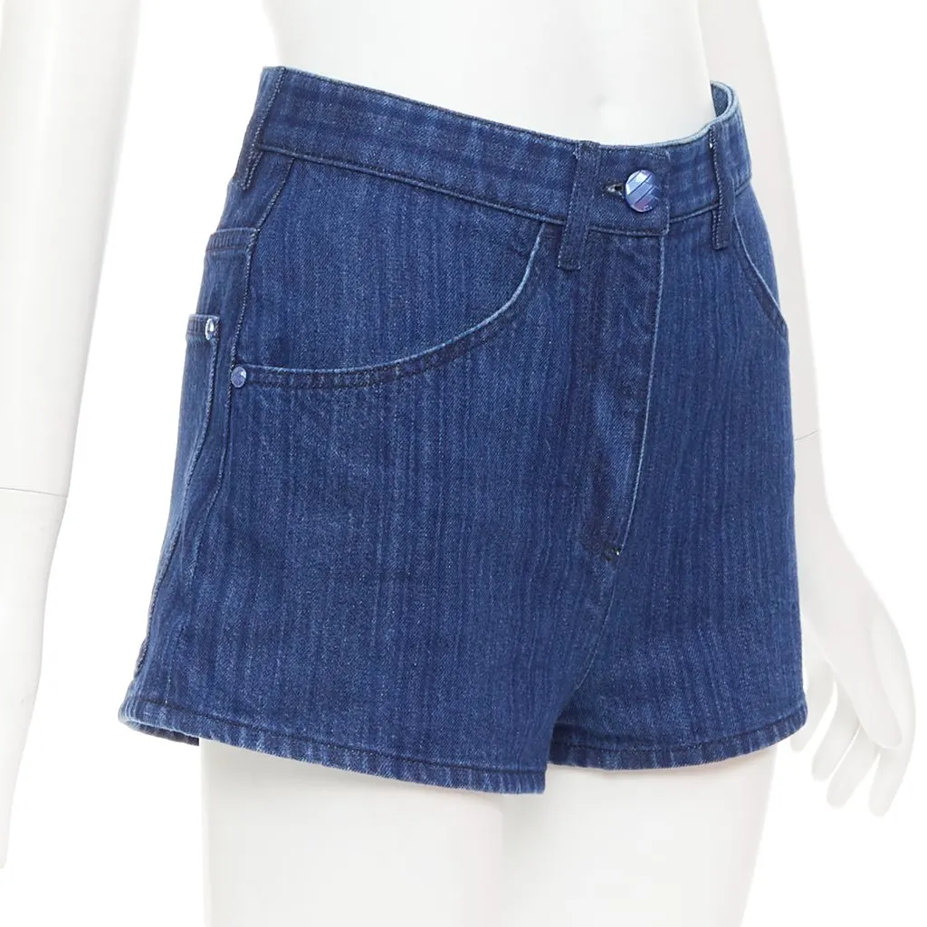 Chanel Blue Cotton Shorts Blue Cotton Very good - Inside View