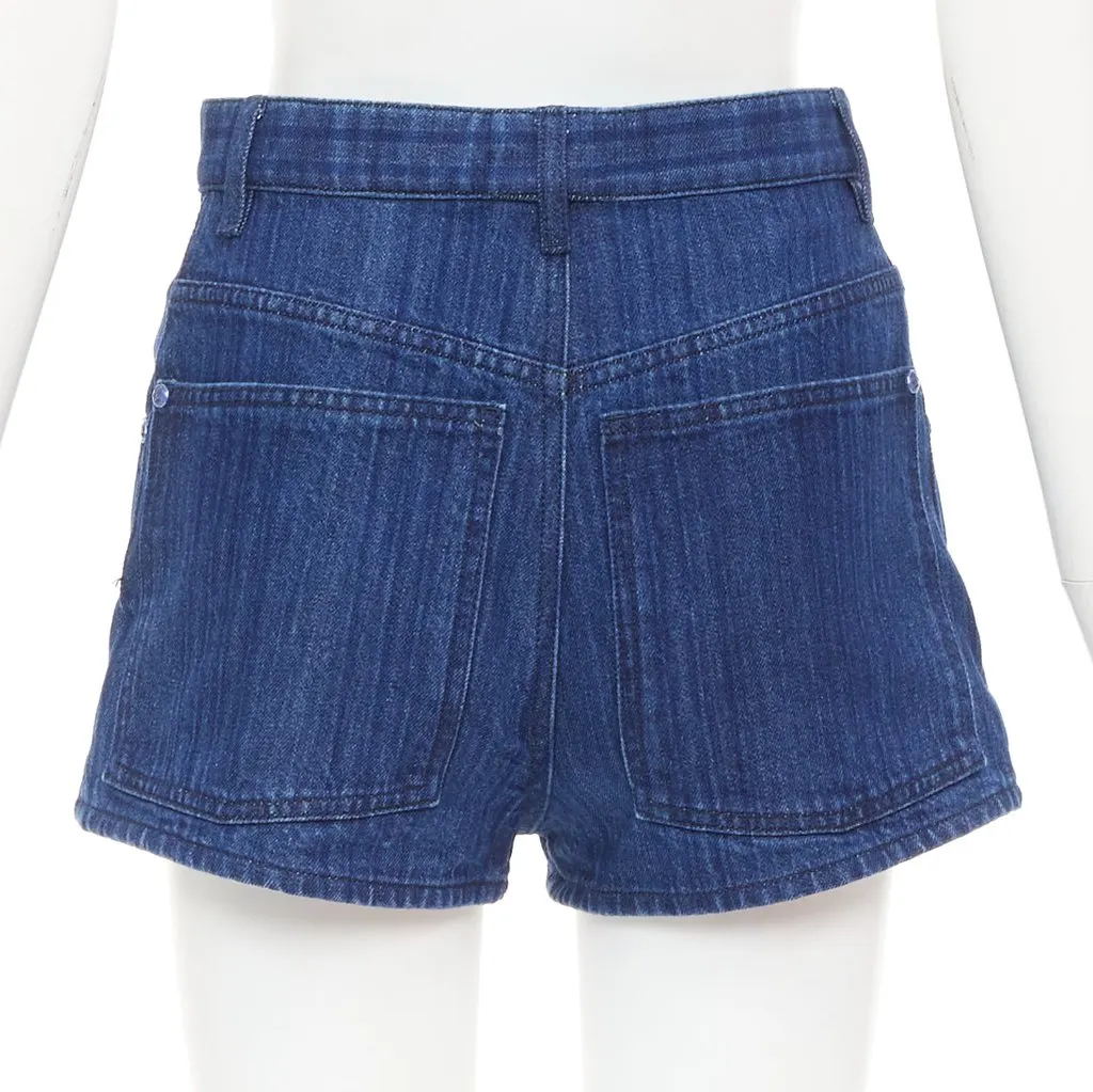Chanel Blue Cotton Shorts Blue Cotton Very good - Box View