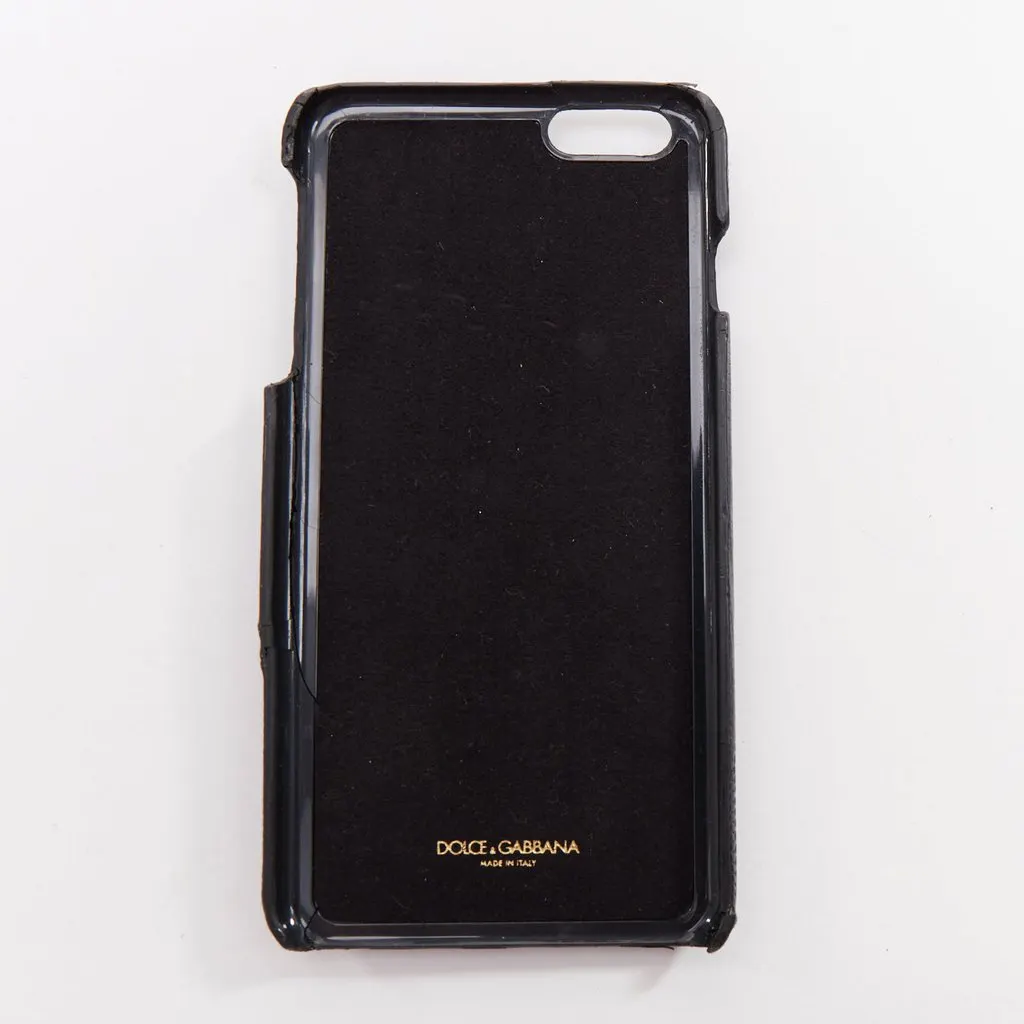 Dolce & Gabbana Iphone 6 Black Leather Fair - Back View