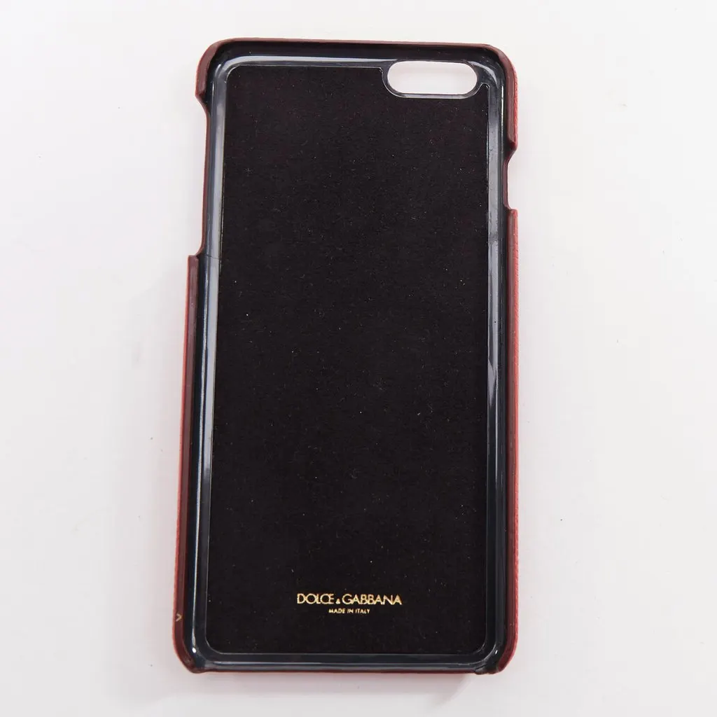 Dolce & Gabbana Iphone 6 case Red Leather Very good - Back View
