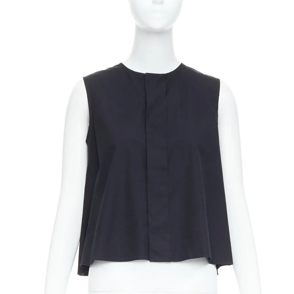 Noir Kei Ninomiya Button Tank Top Black Cotton Very good - Back View