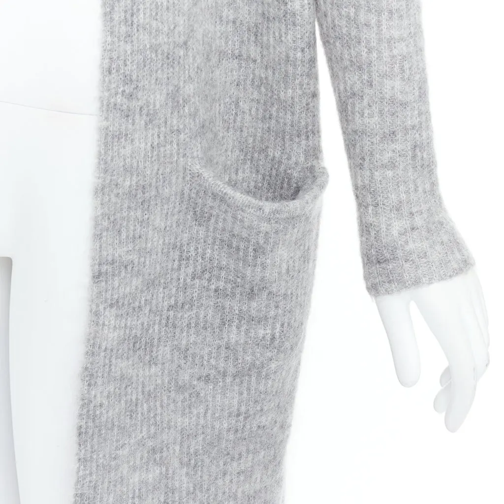 By Malene Birger Long Knit Cardigan Grey Wool Very good - Back View