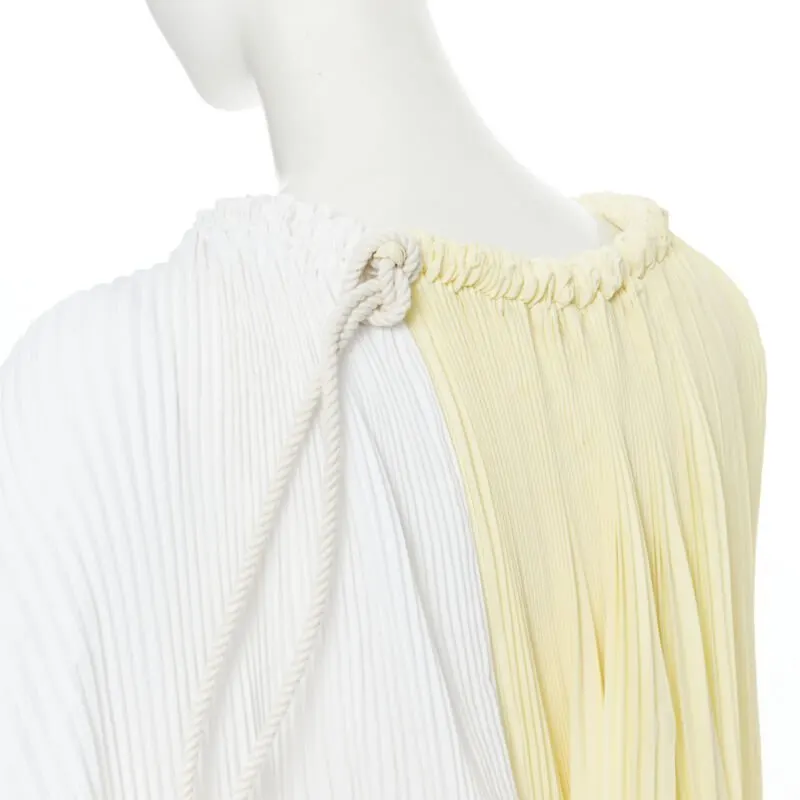Marni Knife Pleat Top Yellow Polyester Very good - Back View
