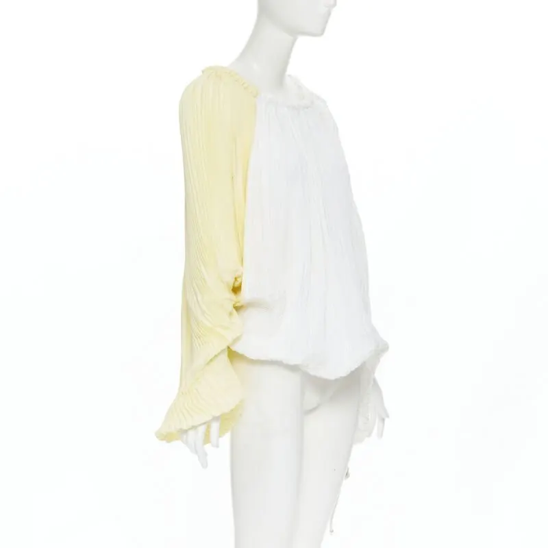Marni Knife Pleat Top Yellow Polyester Very good - Inside View
