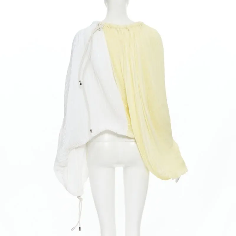 Marni Knife Pleat Top Yellow Polyester Very good - Box View