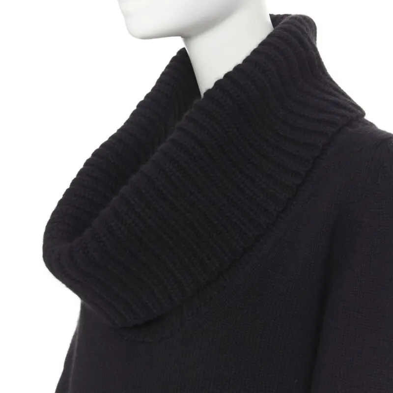 Alexander McQueen Ribbed Turtleneck Sweater Black Wool Very good - Back View