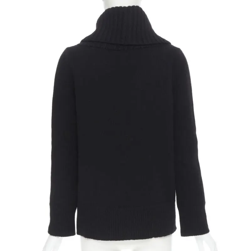 Alexander McQueen Ribbed Turtleneck Sweater Black Wool Very good - Box View
