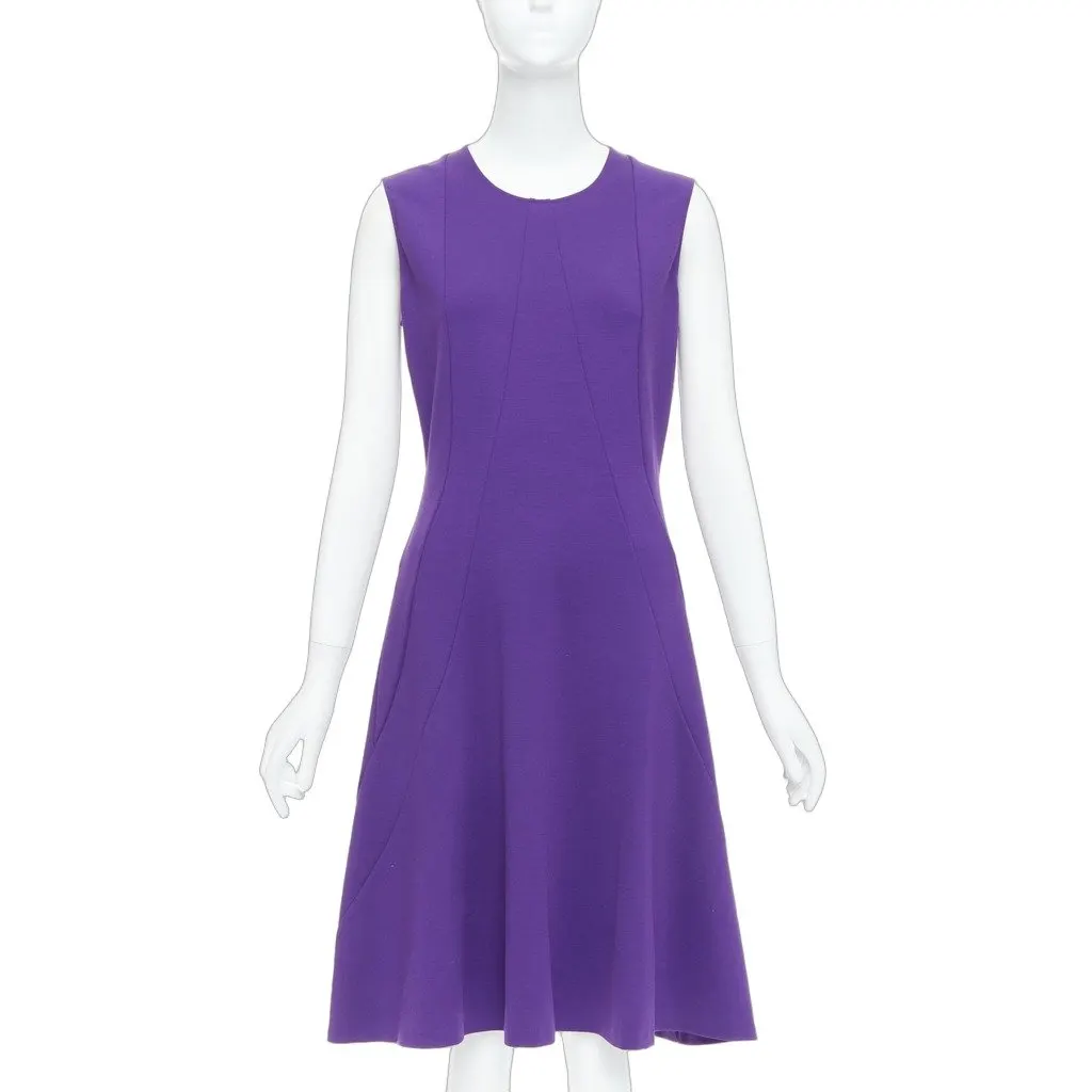 Jil Sander Purple Wool Dress Purple Wool Very good - Front View