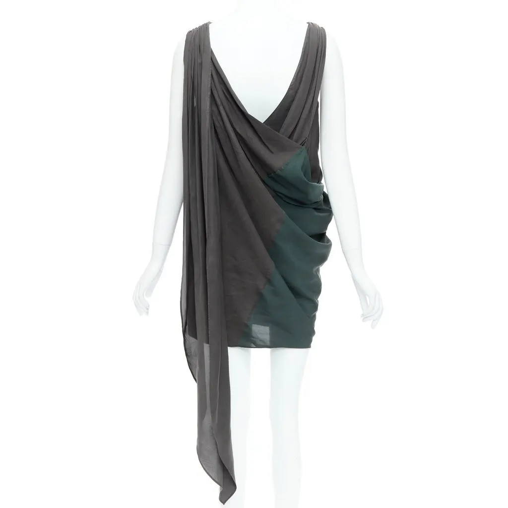 Alexander Wang Draped Toga Dress Grey Viscose Fair - Back View