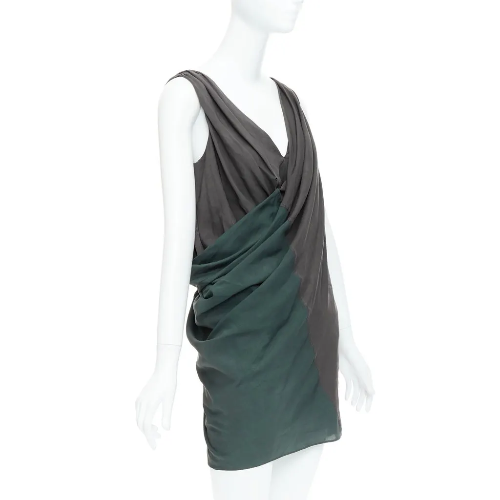Alexander Wang Draped Toga Dress Grey Viscose Fair - Inside View