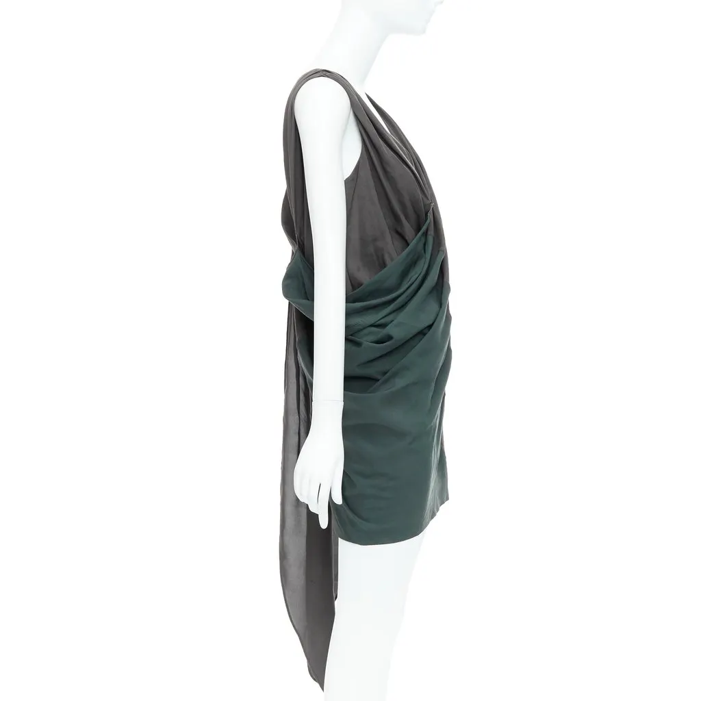 Alexander Wang Draped Toga Dress Grey Viscose Fair - Model View