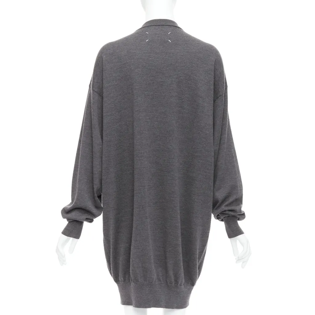 Maison Martin Margiela Oversized Long Cardigan Grey Wool Fair - Box View