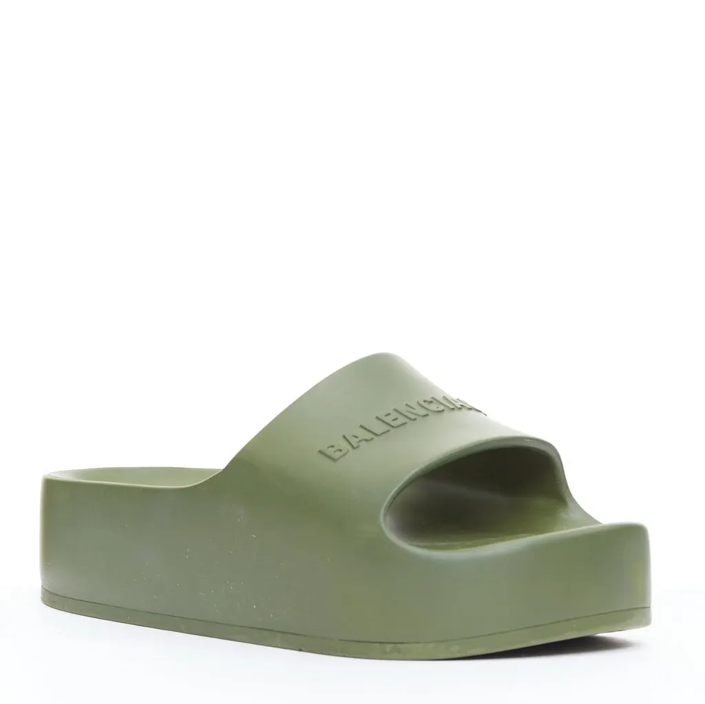 Balenciaga Chunky Green Rubber Fair - Back View