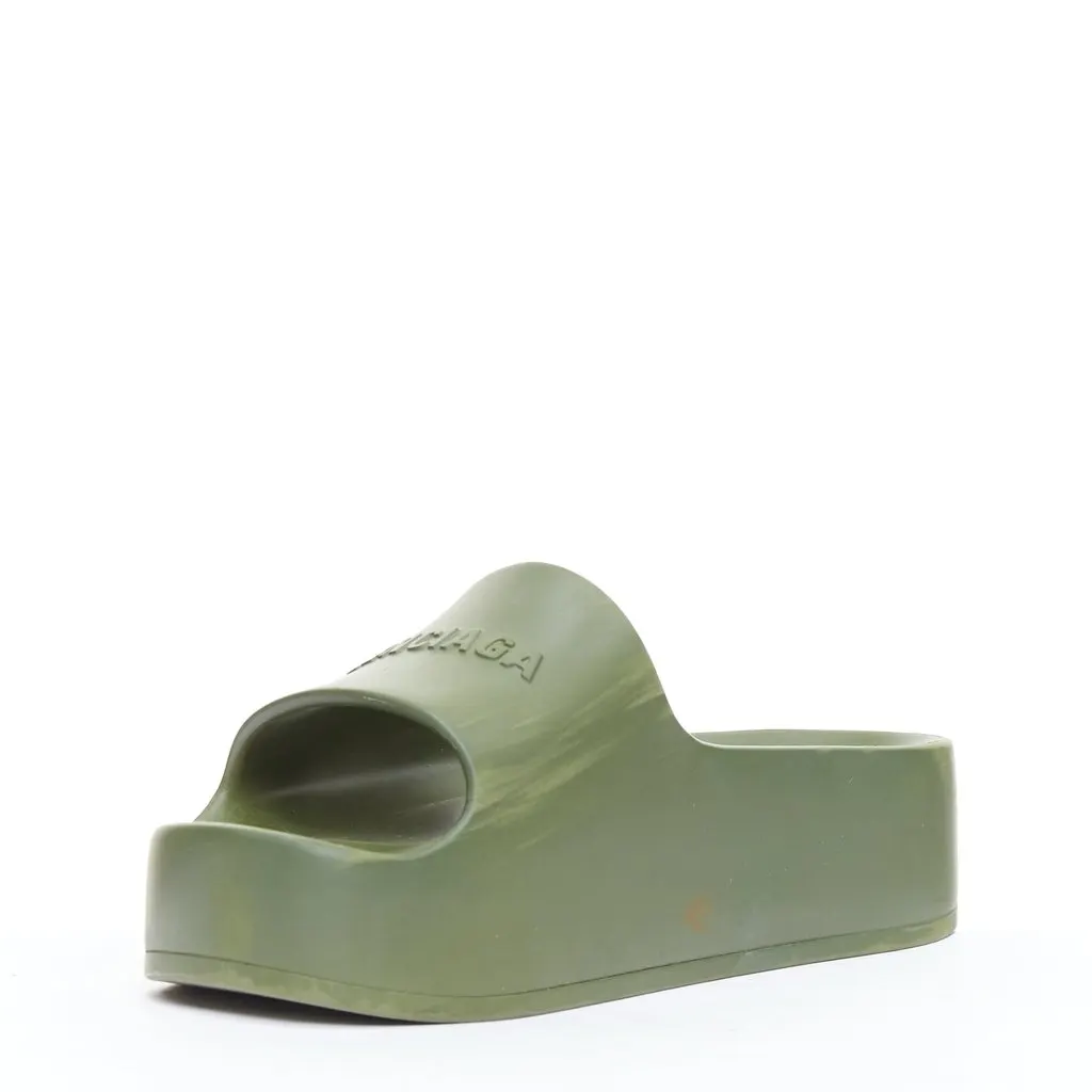 Balenciaga Chunky Green Rubber Fair - Model View