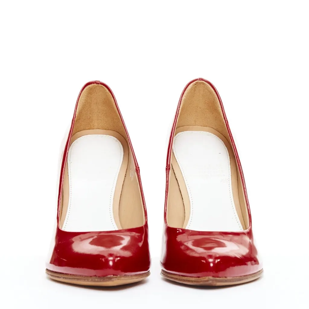 Maison Margiela Invisible Wedge Pump Red Leather Fair - Model View