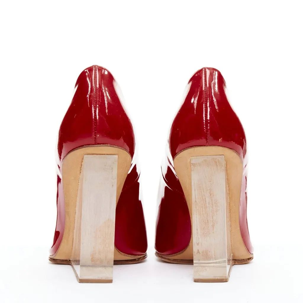 Maison Margiela Invisible Wedge Pump Red Leather Fair - Box View