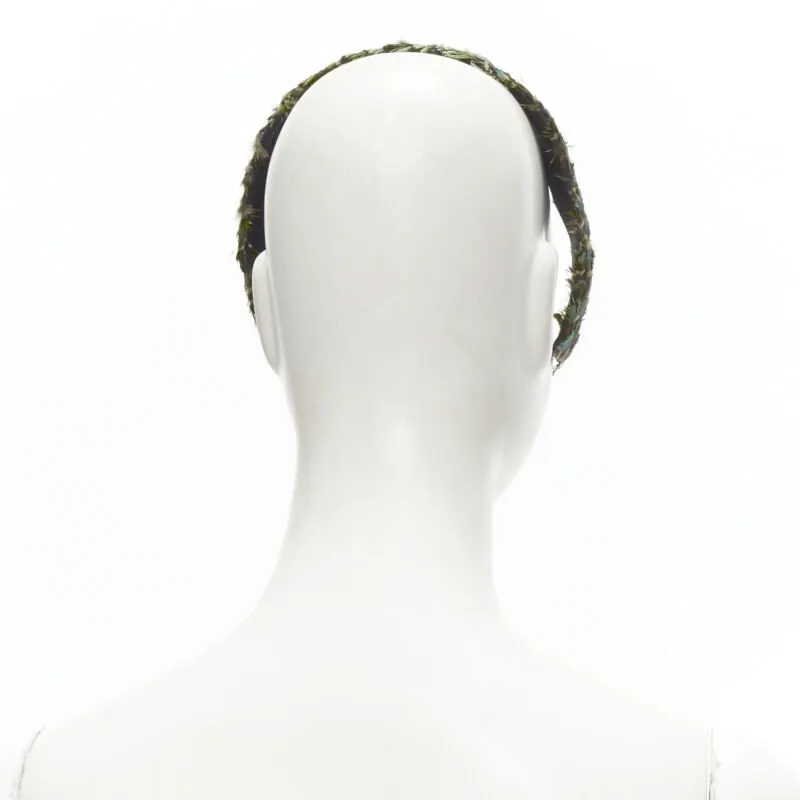 Unsigned Feather Sequin Band Green Never worn - Model View