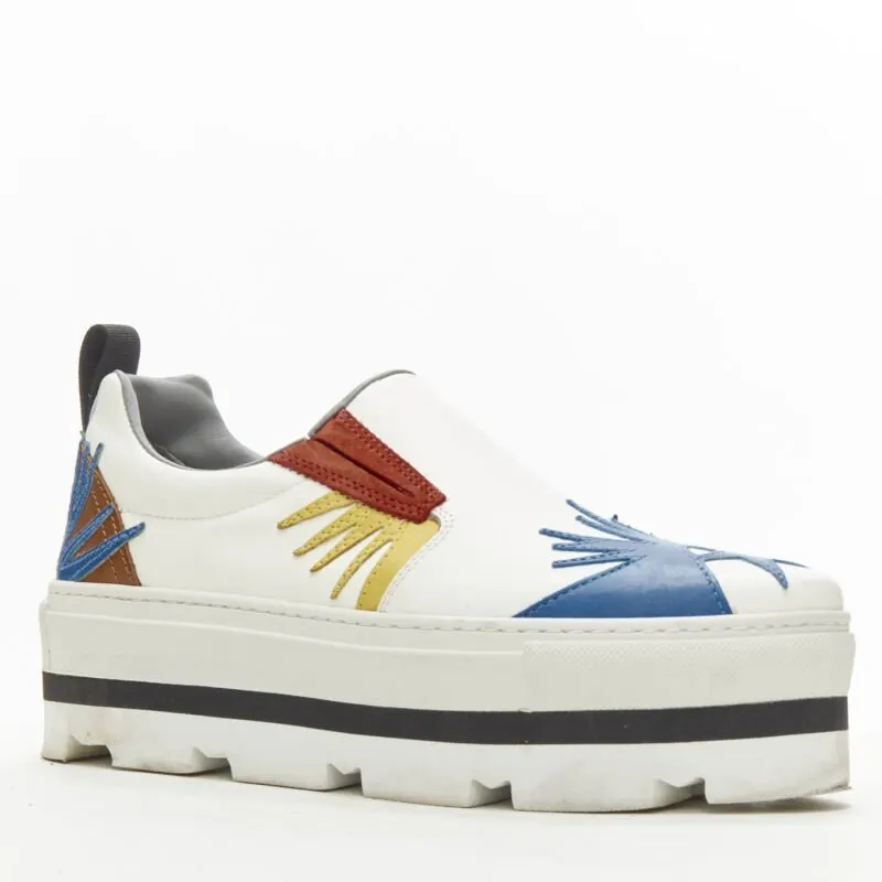 MSGM Patchwork Sneakers White Leather Very good - Inside View