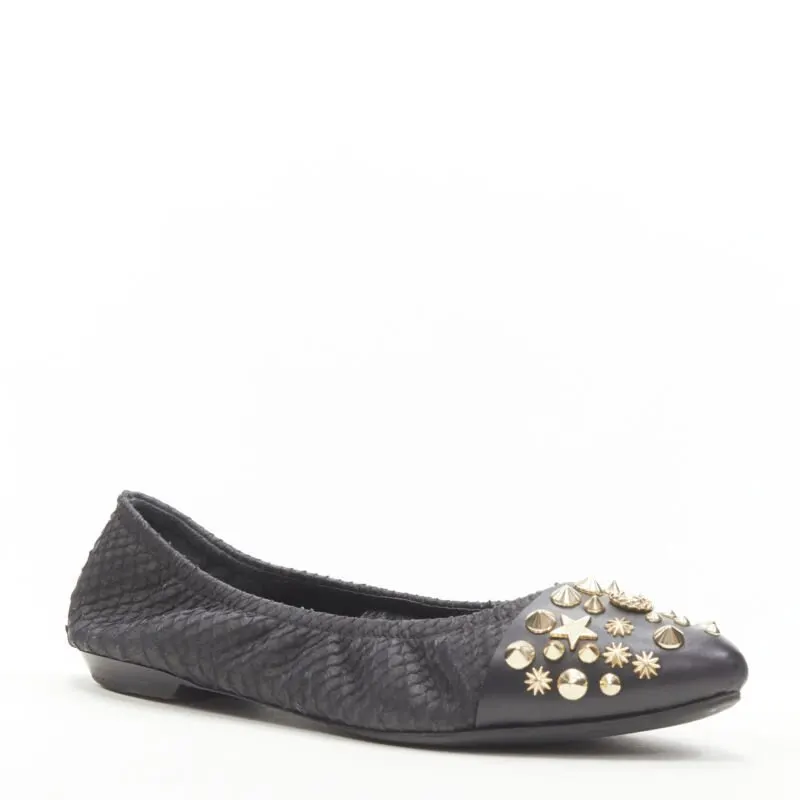 Givenchy Embroidery Babouche Slippers Black Leather Very good - Inside View
