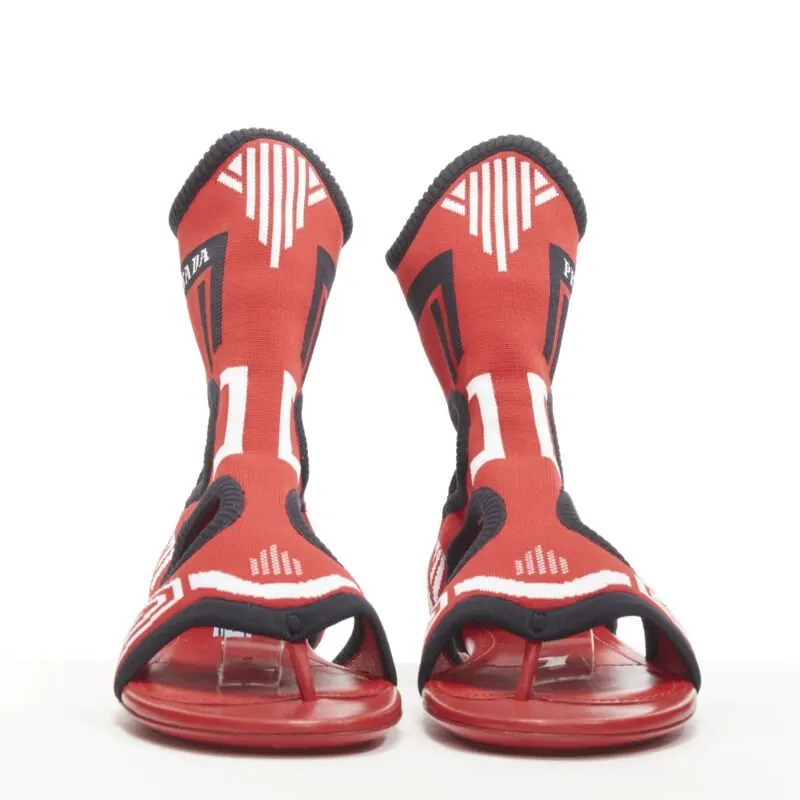 Prada Red Sandals Red Very good - Inside View