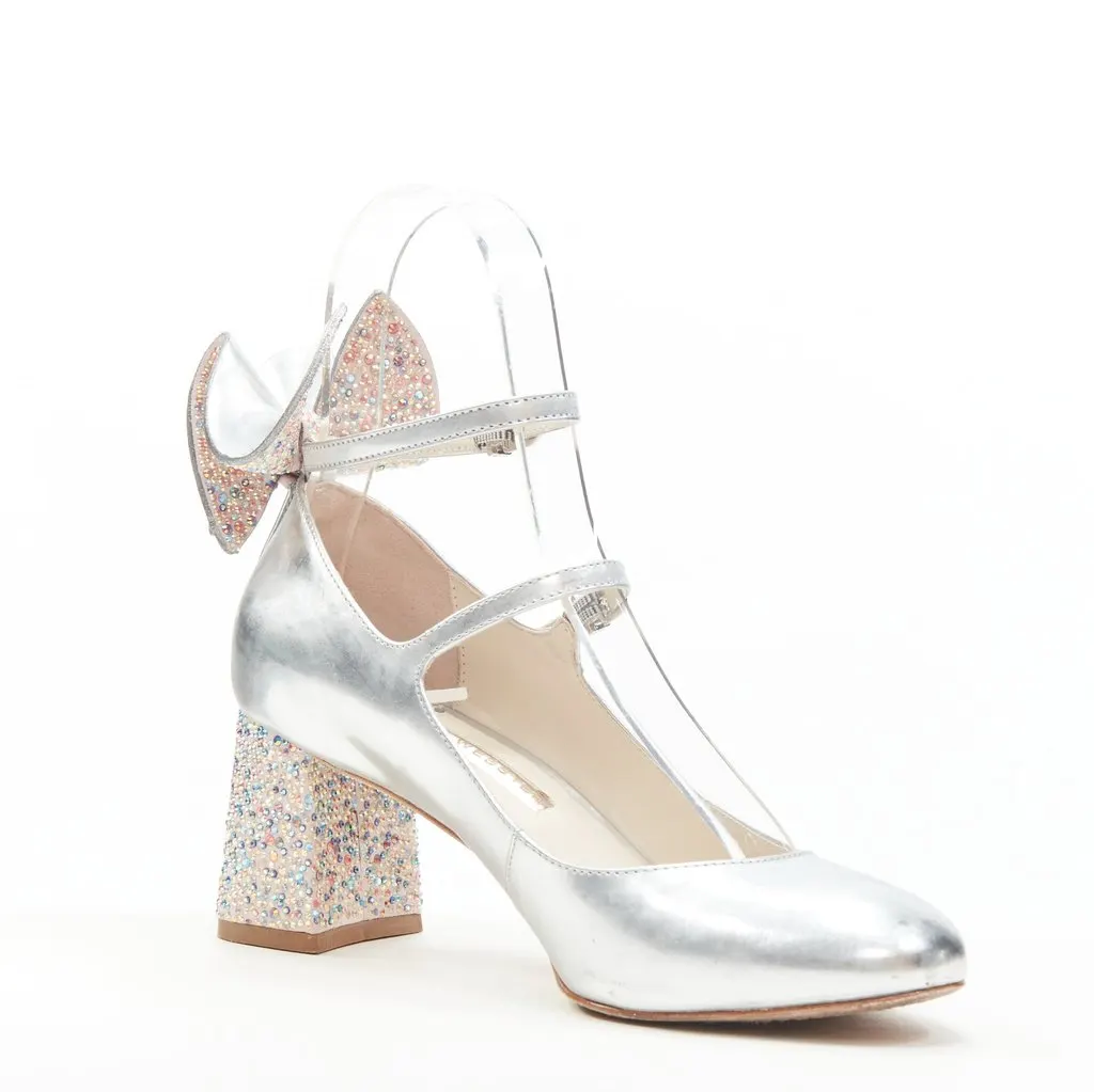 Sophia Webster Silver Butterfly Heels Silver Leather Fair - Inside View