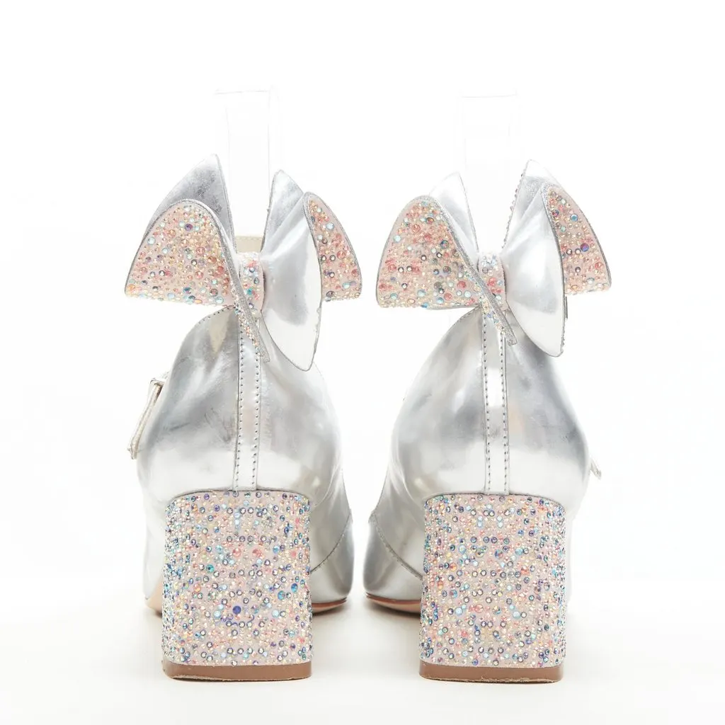 Sophia Webster Silver Butterfly Heels Silver Leather Fair - Box View