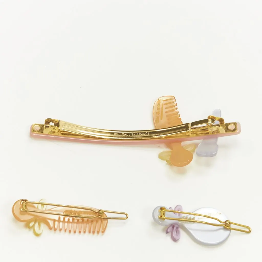 Unsigned Lipstick Hair Clips MultiColor Plastic Very good - Model View
