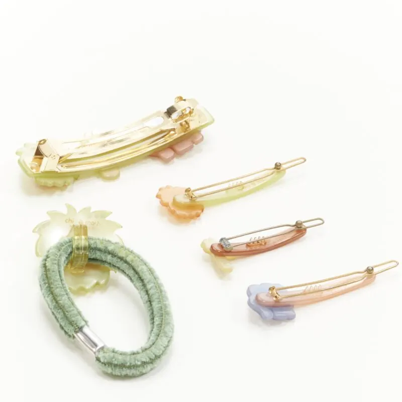 Unsigned Safari Hair Clips MultiColor Plastic Very good - Back View