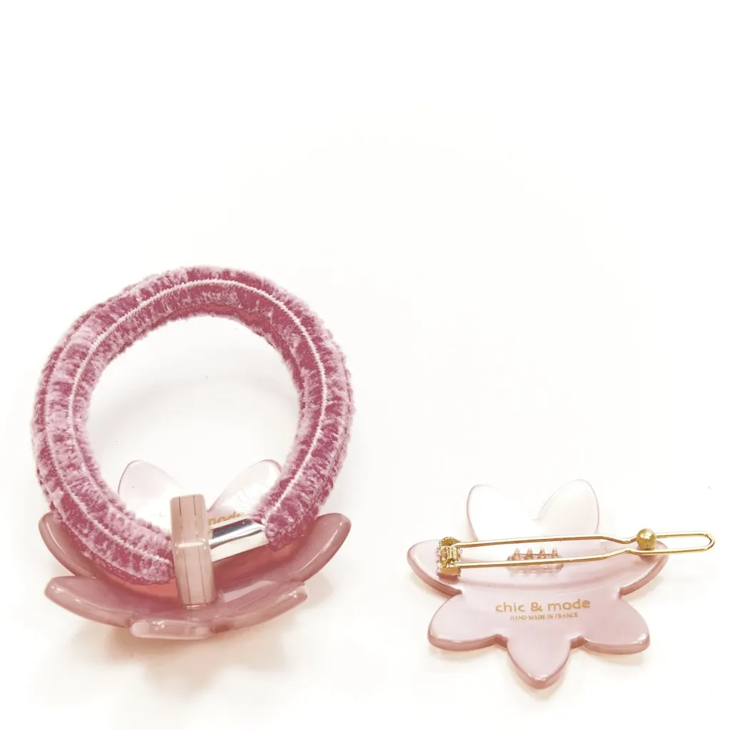 Unsigned Smiley Hair Clips Pink Plastic Very good - Inside View