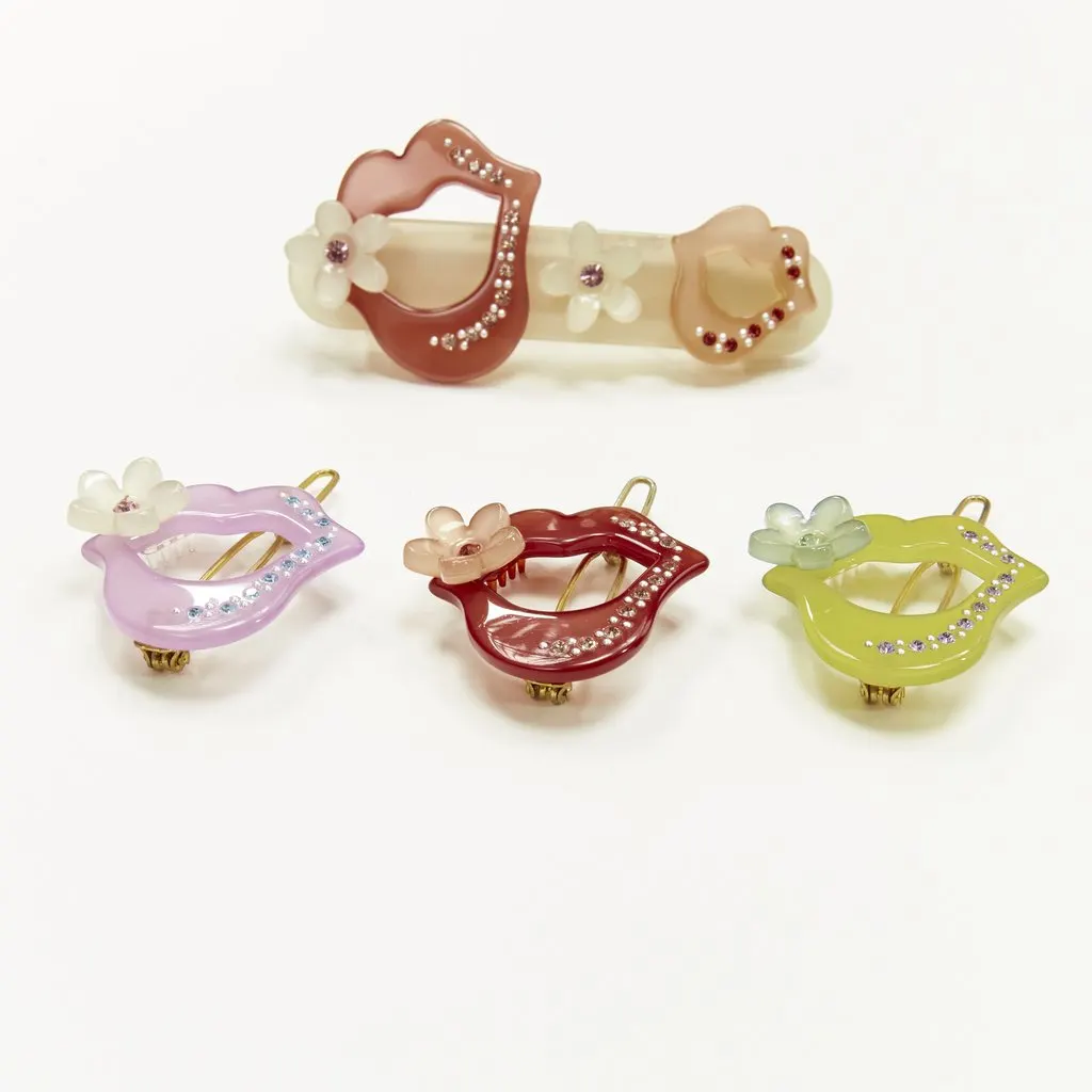 Unsigned Lips Hair Clips MultiColor Plastic Very good - Inside View