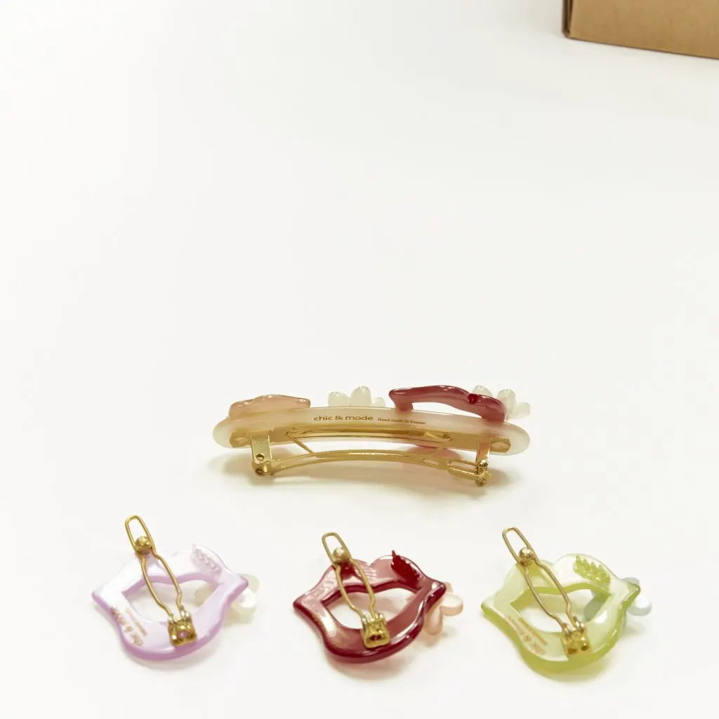 Unsigned Lips Hair Clips MultiColor Plastic Very good - Model View