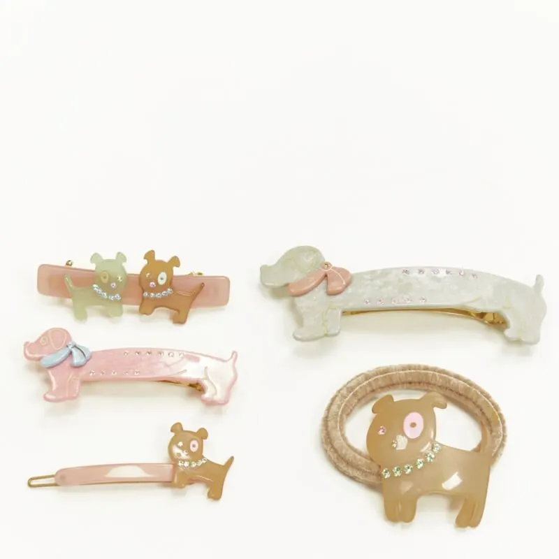 Unsigned Dog Hair Clips MultiColor Plastic Never worn - Front View