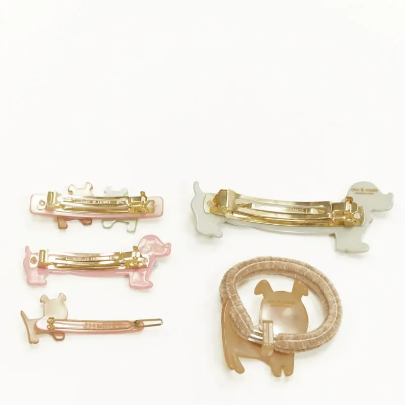 Unsigned Dog Hair Clips MultiColor Plastic Never worn - Back View