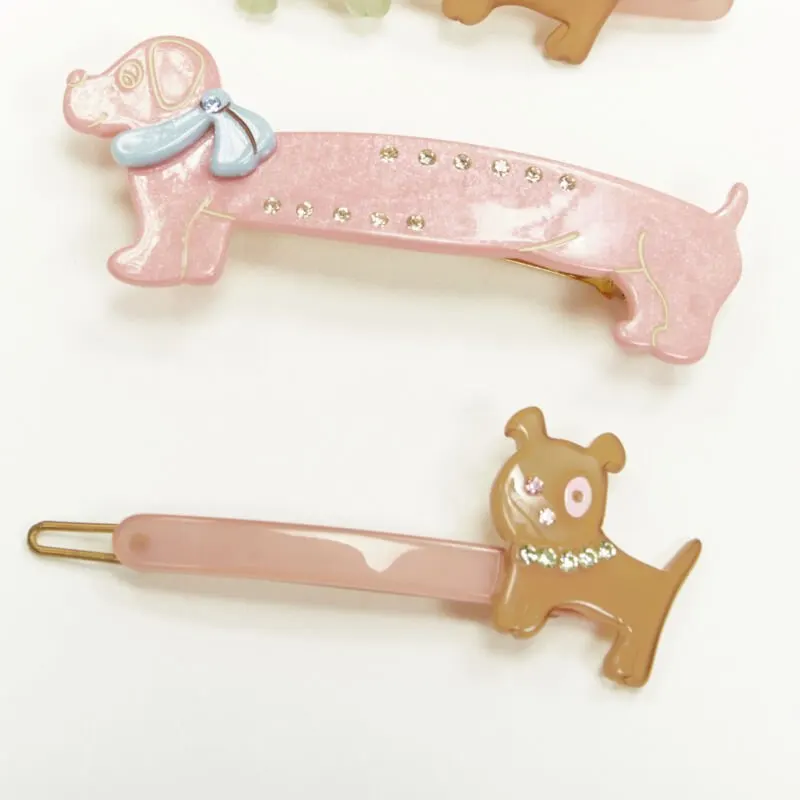 Unsigned Dog Hair Clips MultiColor Plastic Never worn - Model View