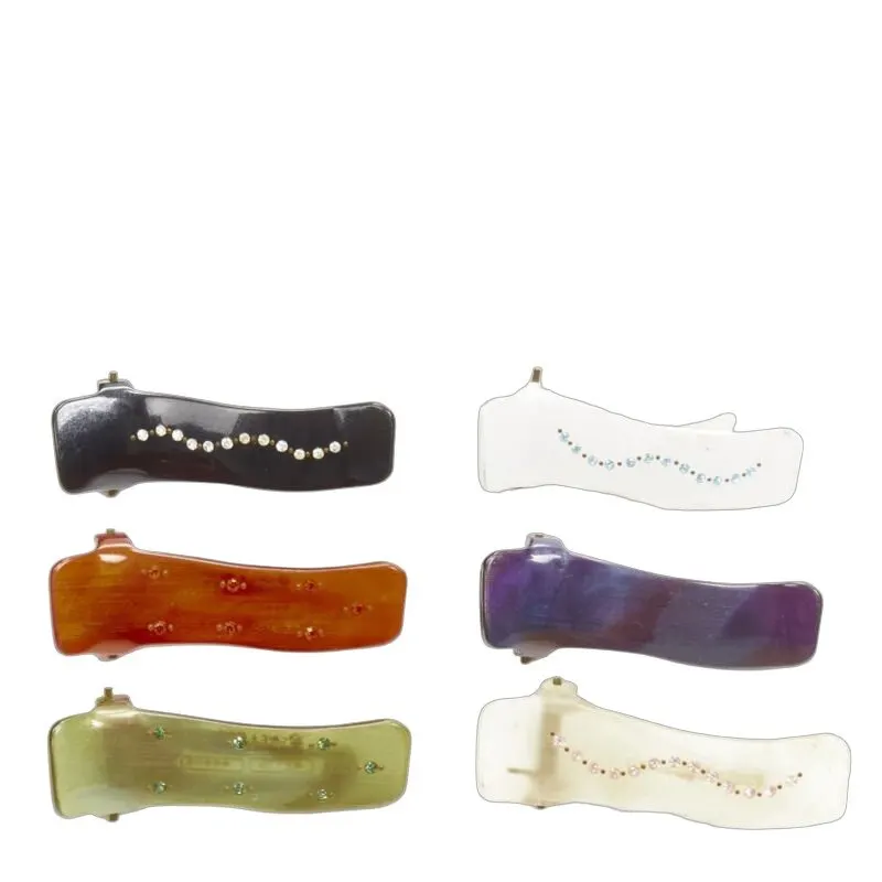 Unsigned Plastic Hair Clips MultiColor Plastic Very good - Front View