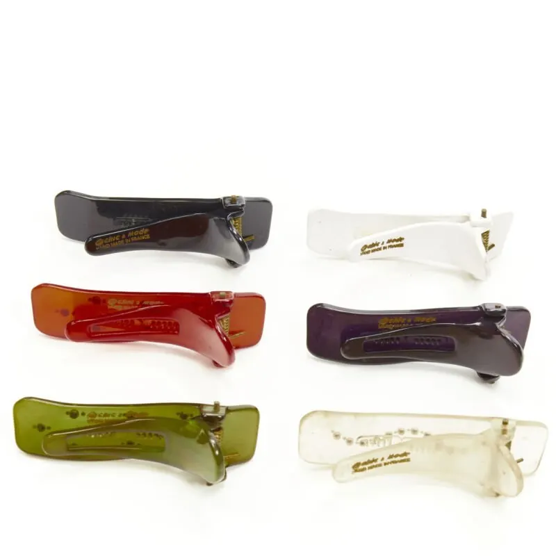 Unsigned Plastic Hair Clips MultiColor Plastic Very good - Inside View