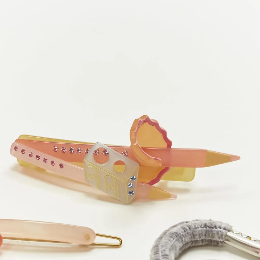 Unsigned Brush Hair Clips MultiColor Plastic Very good - Inside View