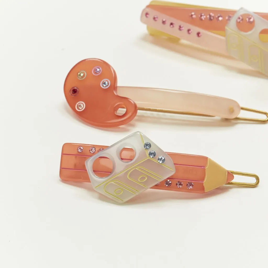 Unsigned Brush Hair Clips MultiColor Plastic Very good - Model View