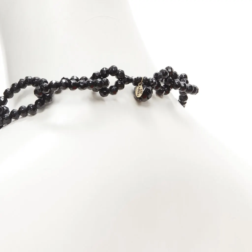 Unsigned Loop Chain Necklace Black Plastic Never worn - Box View