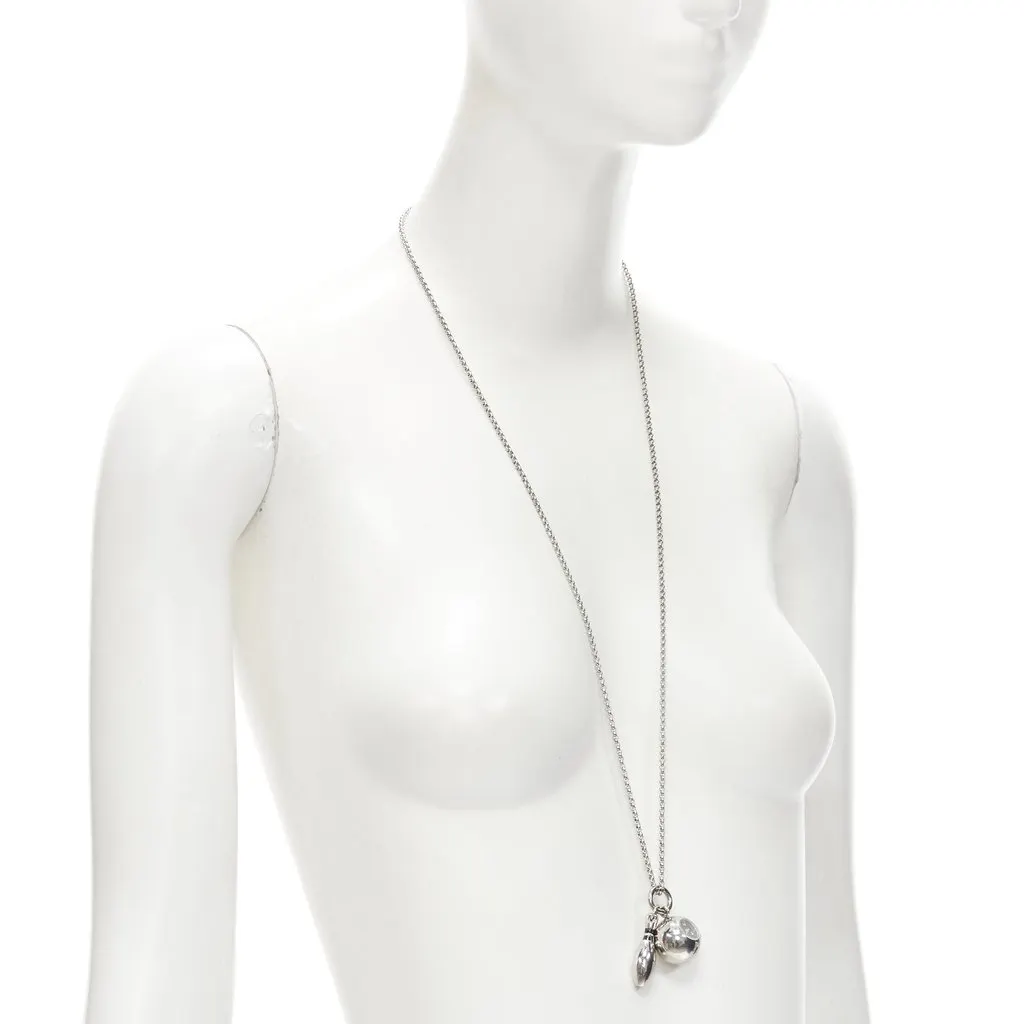 Marc Jacobs Bowling Pin Necklace Silver Metal Very good - Inside View
